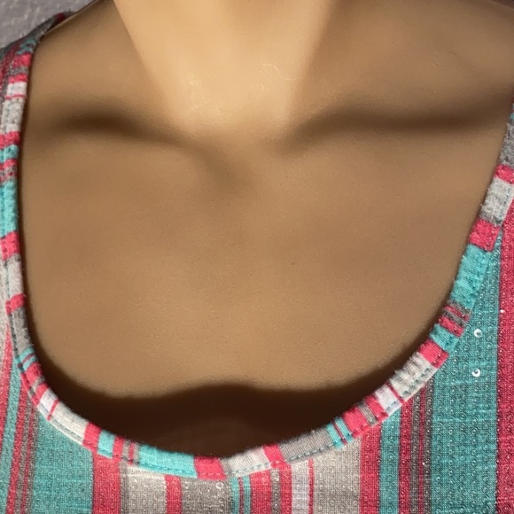 M - TRIXIE + LULU - sequin multi colored tank w zipper in back - Picture 7 of 16